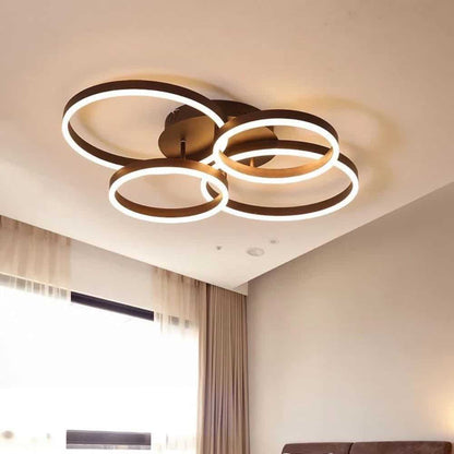 Lustra LED Ophelie Brown 132W Telecomanda