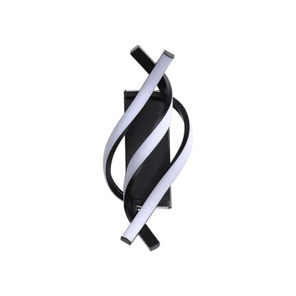 Aplica Led Neagra Perete Spiral, 20W