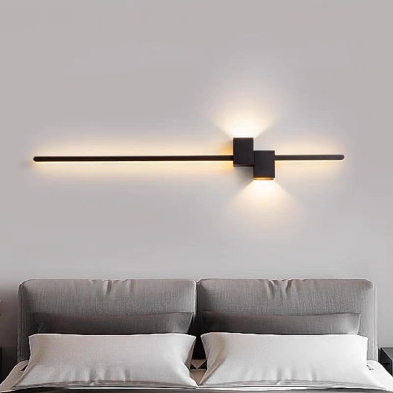 Aplica LED Moderna Neagra, 100cm, 38W ,3 Tipuri De Lumina