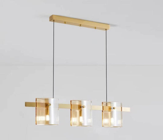 Lustra Eleganta Suspendata Aurie 3 Surse Lumina
