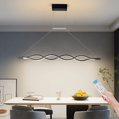 Lustra LED Neagra Endora L1000 152W Telecomanda