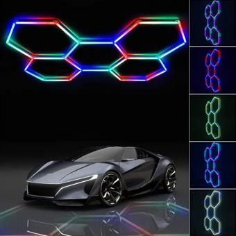 Tavan LED RGB 5 Hexagoane Xylia 90w Telecomanda