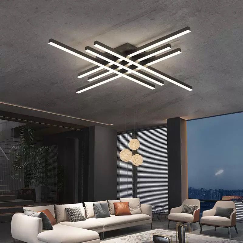 Lustra Led Neagra Briony D800 144W Telecomanda