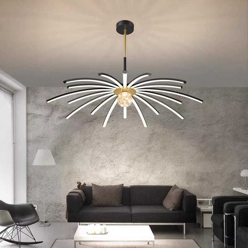 Lustra LED Neagra Aurie Edda 224W D90cm Telecomanda