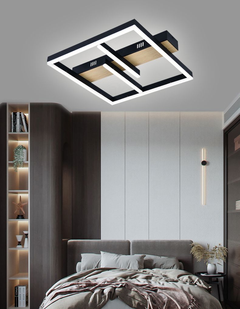 Lustra Led Neagra Shirin D450 4X2W