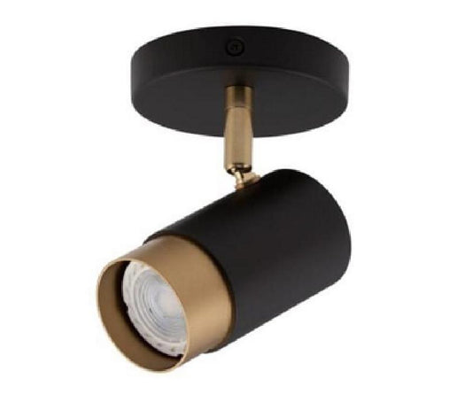 Spot LED Negru Auriu Zepheris 5W Lumina neutra