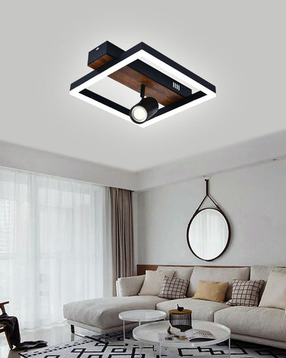 Lustra Led Patrat Theda Neagra D350 54W