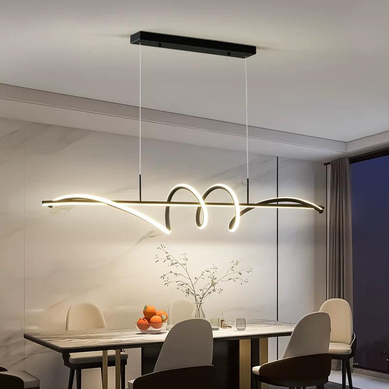 Lustra LED Neagra Inaya 60W D1200 Telecomanda