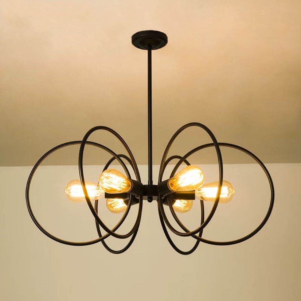 Lustra Neagra Moderna Ories D700 E27×6