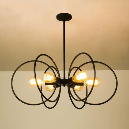 Lustra Neagra Moderna Ories D700 E27×6