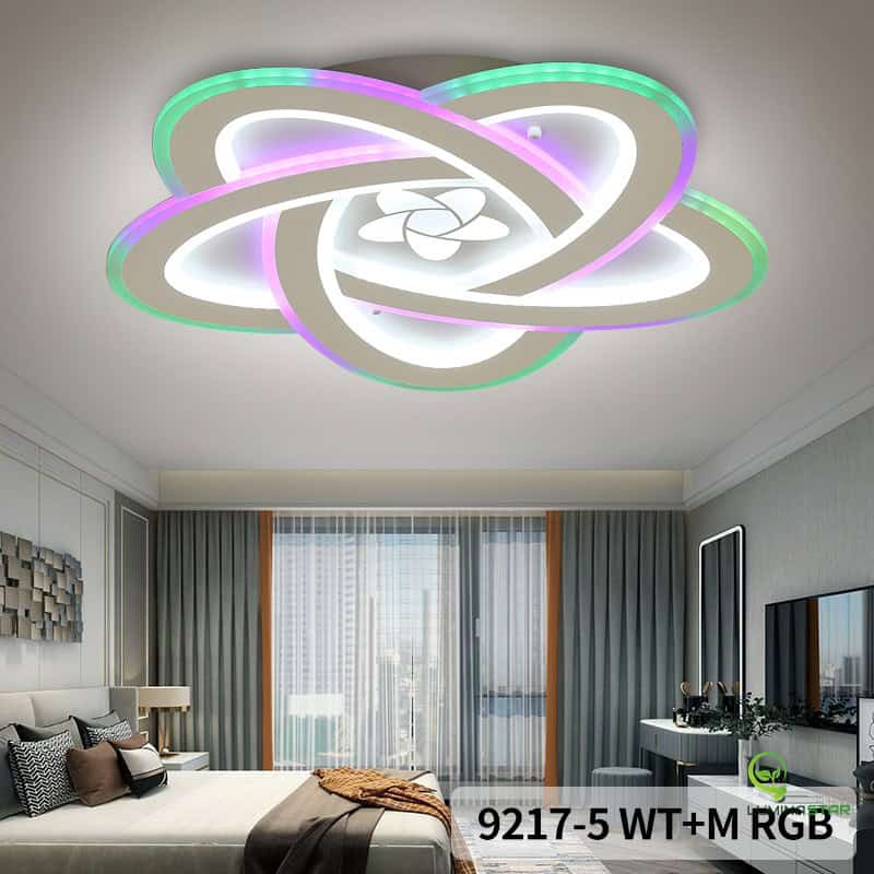 Lustra LED Digitala 121W, Smart cu Telecomanda Wifi, Lumina Reglabila