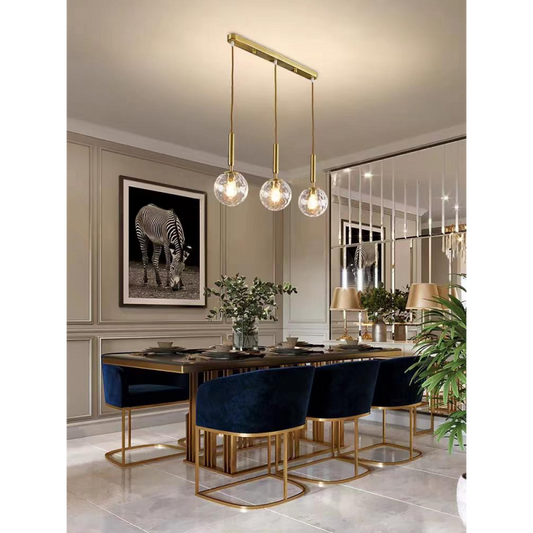 Lustra Suspendata Aurie Thelles 3 Globuri E27