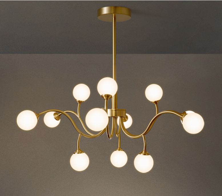 Lustra Aurie Naelia 12 Globuri Albe D700 60W