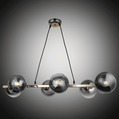 Lustra Aveline Titanium Gold Becuri E27x6
