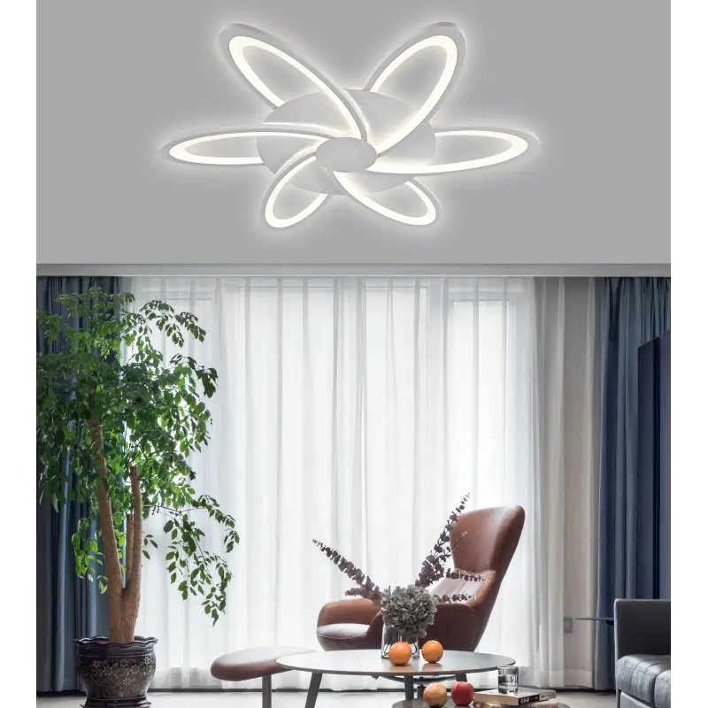 Lustra LED Acacia Alba cu Telecomanda WiFi 2.4G