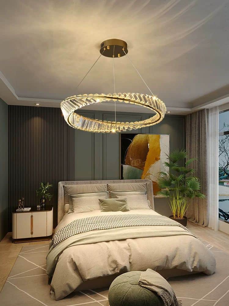 Lustra Eleganta cu Cristale, Moderna, Circle
