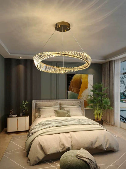 Lustra Eleganta cu Cristale, Moderna, Circle