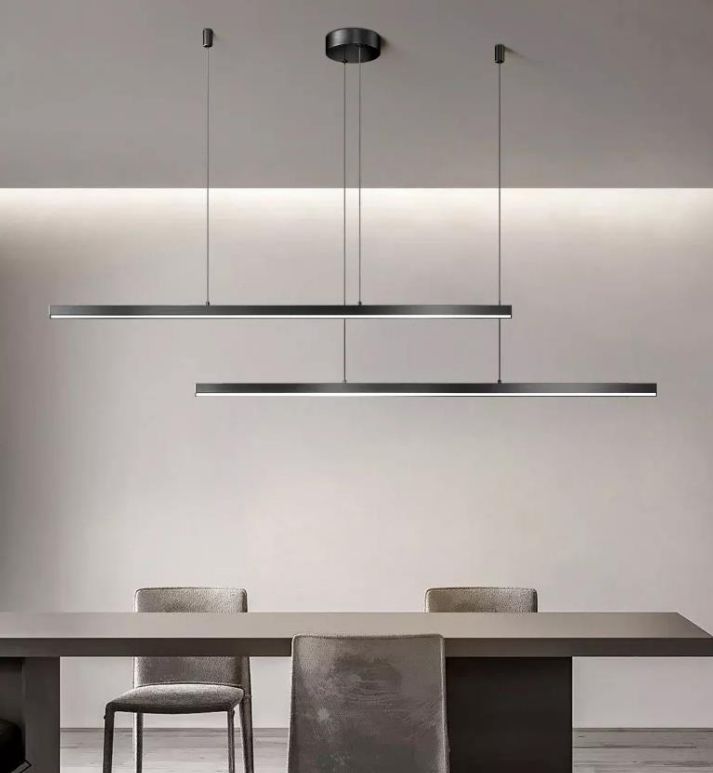 Lustra Led Neagra Nyxara D1500 72w