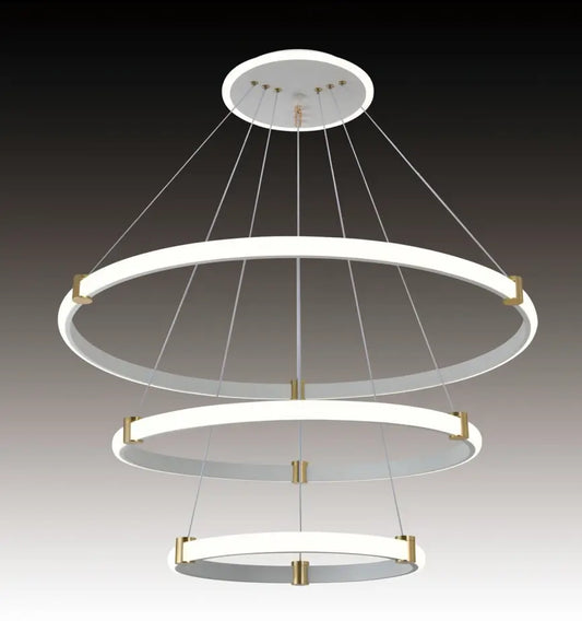 Lustra LED Clara , Culoare Alba, 3 Cercuri 40cm 60cm și 80cm