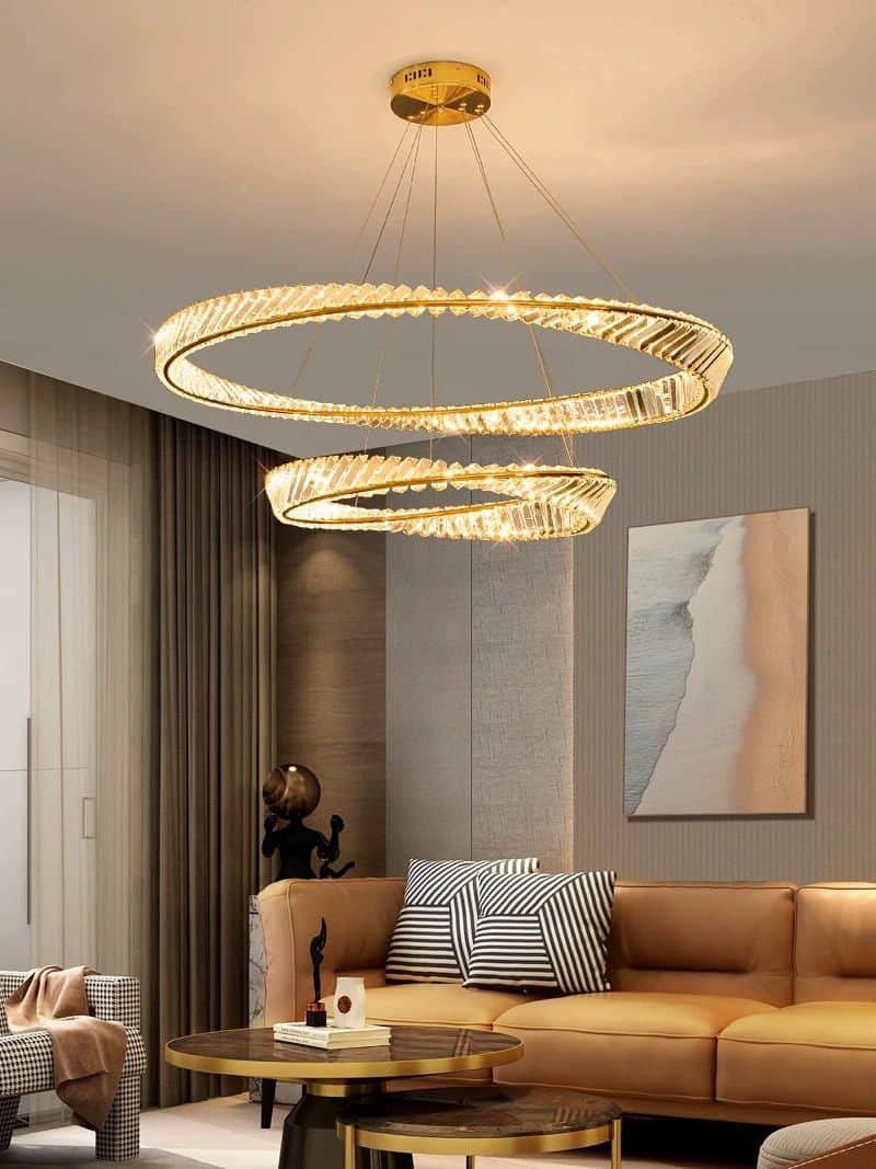Lustra Led Elegance Crystal, Aurie