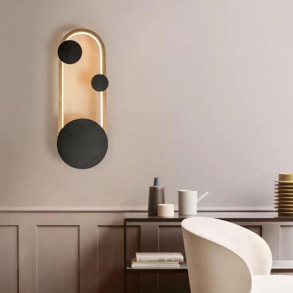 Aplica LED Amelinda Auriu cu Negru 15W 400MM