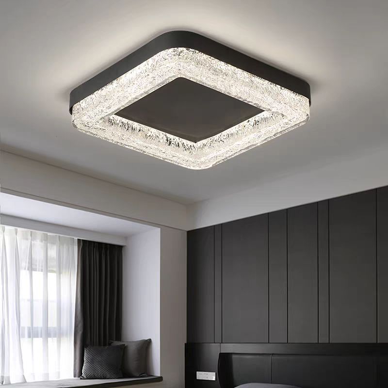 Lustra Led Neagra Iridessa Patrat D500 58W