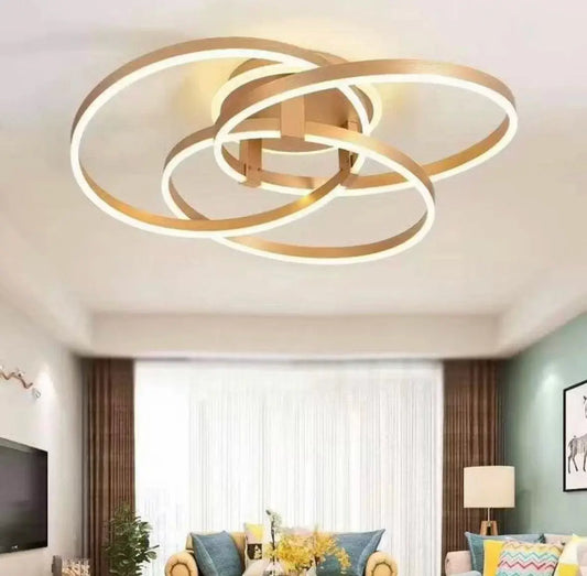 Lustra LED Aurie Cornelia, 240W, Cercuri, Telecomanda WiFi 2.4G, Dimabil