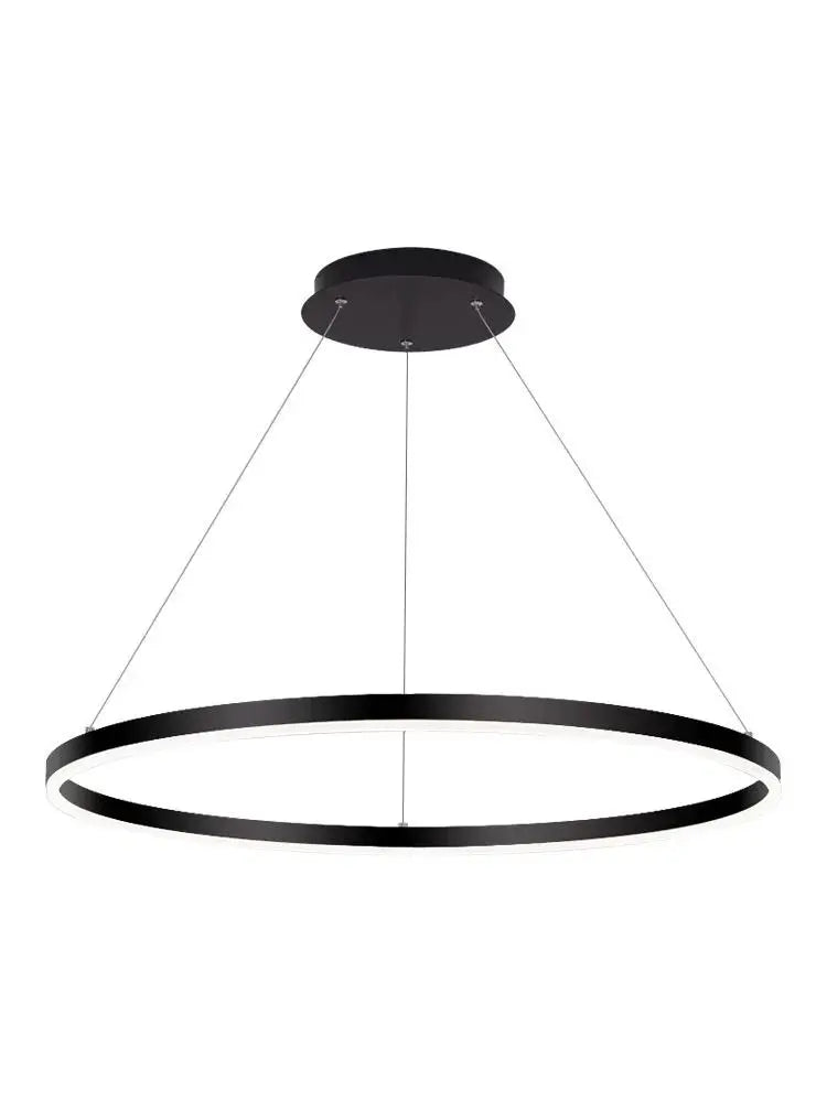 Lustra LED Neagră Dido, Suspendată cu Design de Cercuri, 120W