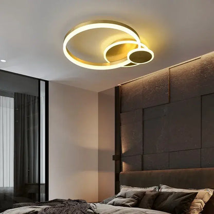 Lustra LED Aurie Flaviana, 3 Cercuri, Telecomandă, 120W