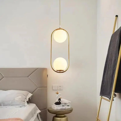 Lustra Suspendată Anastasia Modernă cu Glob Mat Alb E27 Maxim 60W