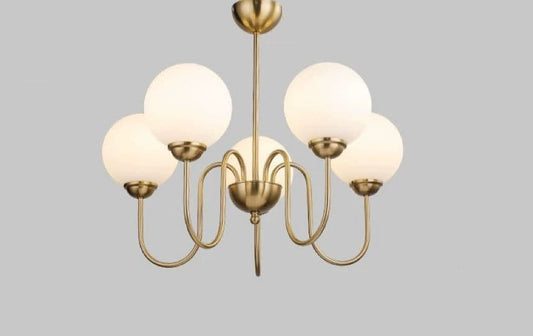 Lustra Aurie Innes 5 Globuri Albe E27 D530X650mm