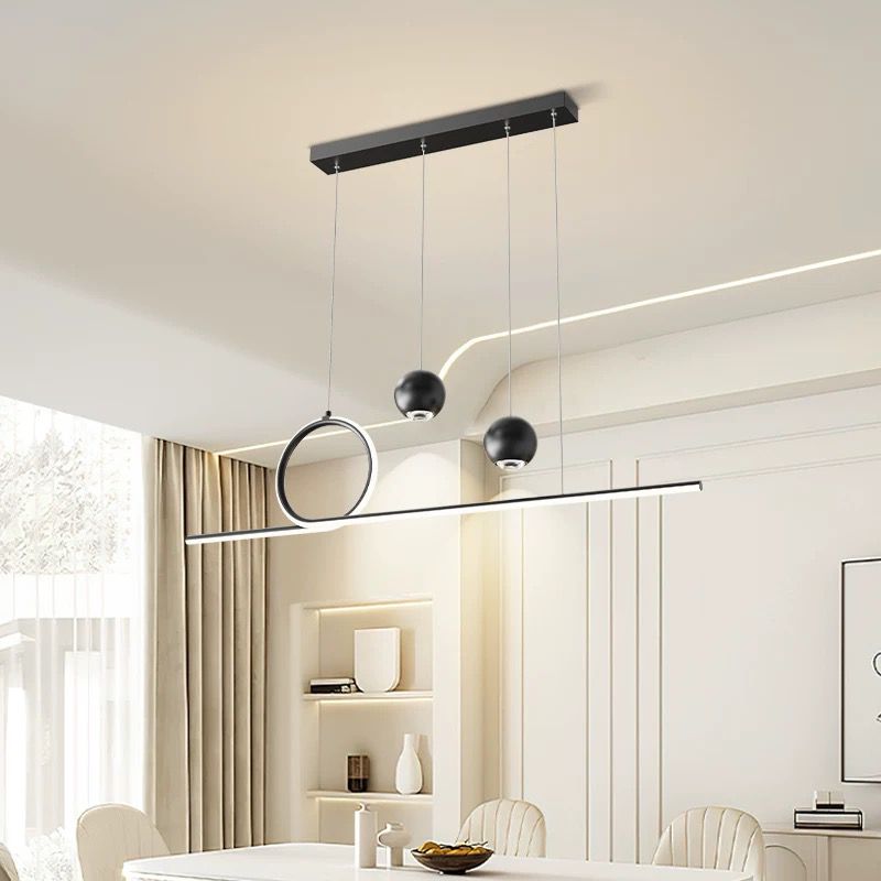 Lustra LED Neagra Moderna Wilma 90W