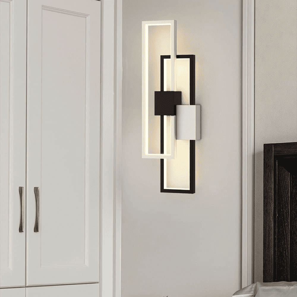 Aplica LED Eudora Negru cu Alb Moderna 30W