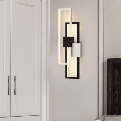 Aplica LED Eudora Negru cu Alb Moderna 30W