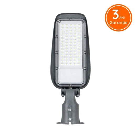 Lampa Stradala Gri Cu Led IP65 50W 6000lm 6500K Brate Reglabile