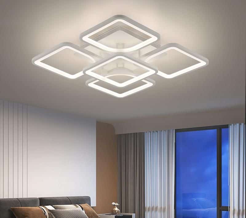 Lustra LED Alba 5 Patrate, Telecomanda Wifi 2.4G 120W