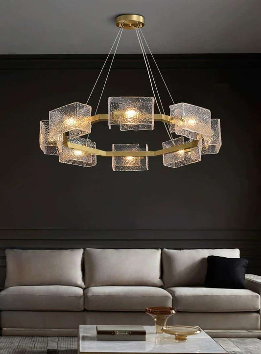 Lustra Aurie Agalea 8 Abajururi E14 D850×800