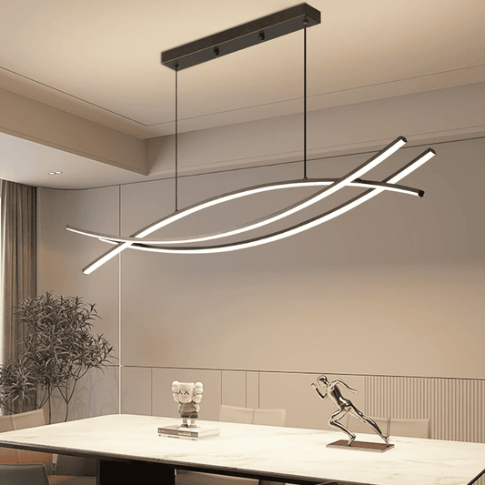 Lustra LED Abigail Black Echivalent 400W Telecomanda 2.4G