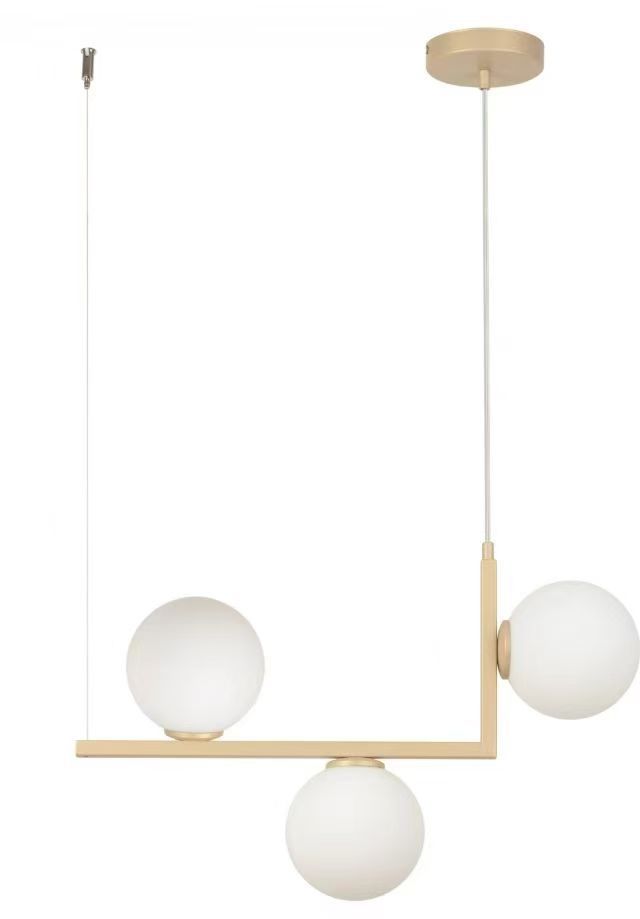 Lustra Aurie Talise 3 Globuri Albe