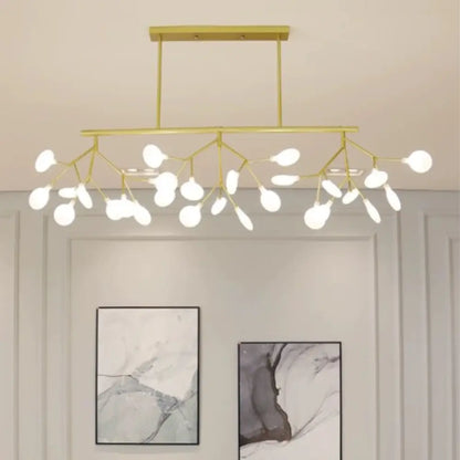 Lustra Suspendată LED Helia, Elegantă, 54W, Aurie