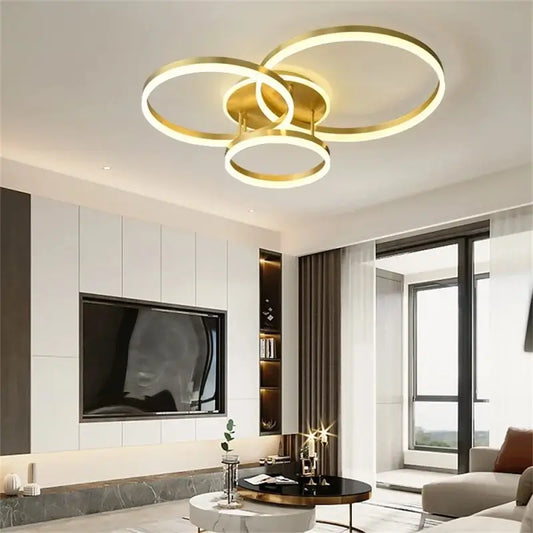 Lustra LED Aurie Hestia, 3 Cercuri 50cm+40cm+30cm, 160W