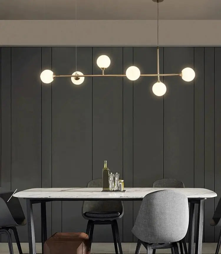 Lustra LED Aurie Ilaria, 6 Globuri Albe Mat