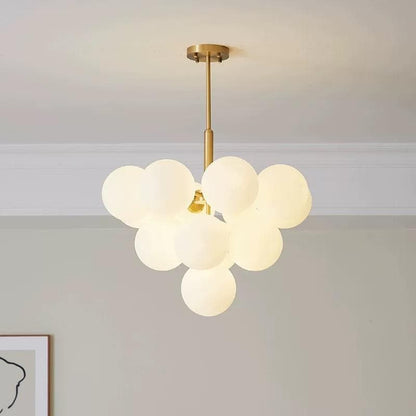 Lustra Aurie Eleganta Neoma 13 Globuri Albe G9