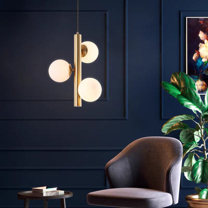 Lustra Aurie Winona 3 Globuri Albe