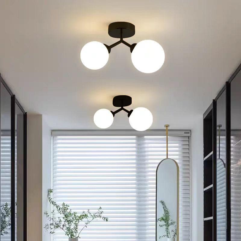 Lustra Neagra Nyxe 2 Globuri Albe G9 120×320×200mm