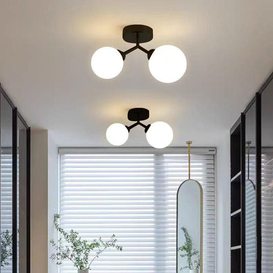 Lustra Neagra Nyxe 2 Globuri Albe G9 120×320×200mm