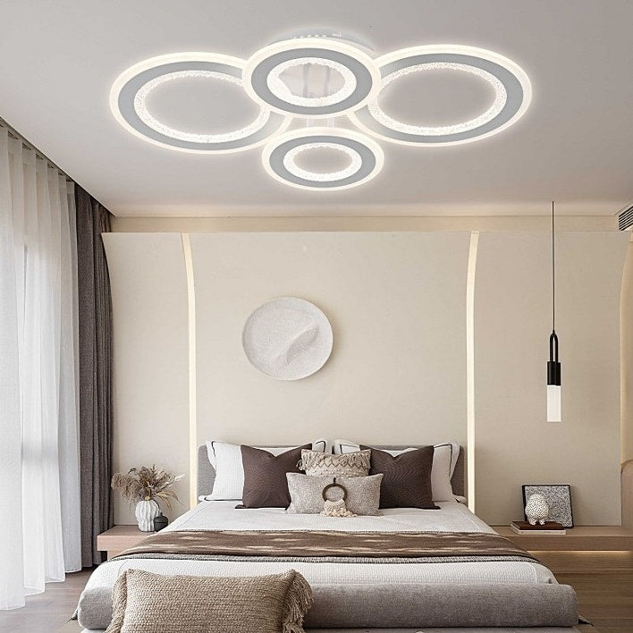 Lustra LED Bella 4 Cercuri Telecomanda 2.4G