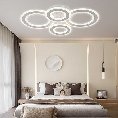 Lustra LED Bella 4 Cercuri Telecomanda 2.4G