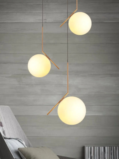 Lustra Suspendată Lelia, 3 Globuri Albe, 40W