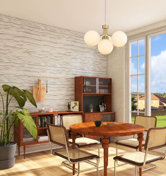 Lustra Aurie Nymeria 4 Globuri Albe E27